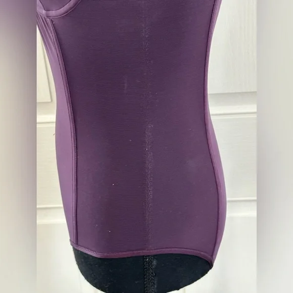Victoria’s Secret Eggplant Bodysuit with sheer panels along the sides, 34C - Picture 11 of 14